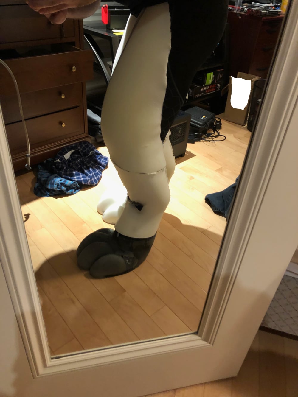 Completed Paw and Leg Padding